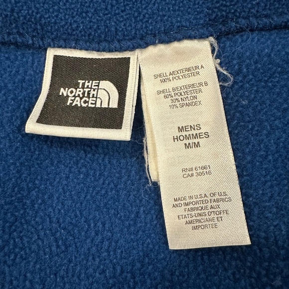 The North Face Men’s Medium Polartec Fleece Vest Blue Black SZ M  Zip Front - Picture 5 of 5